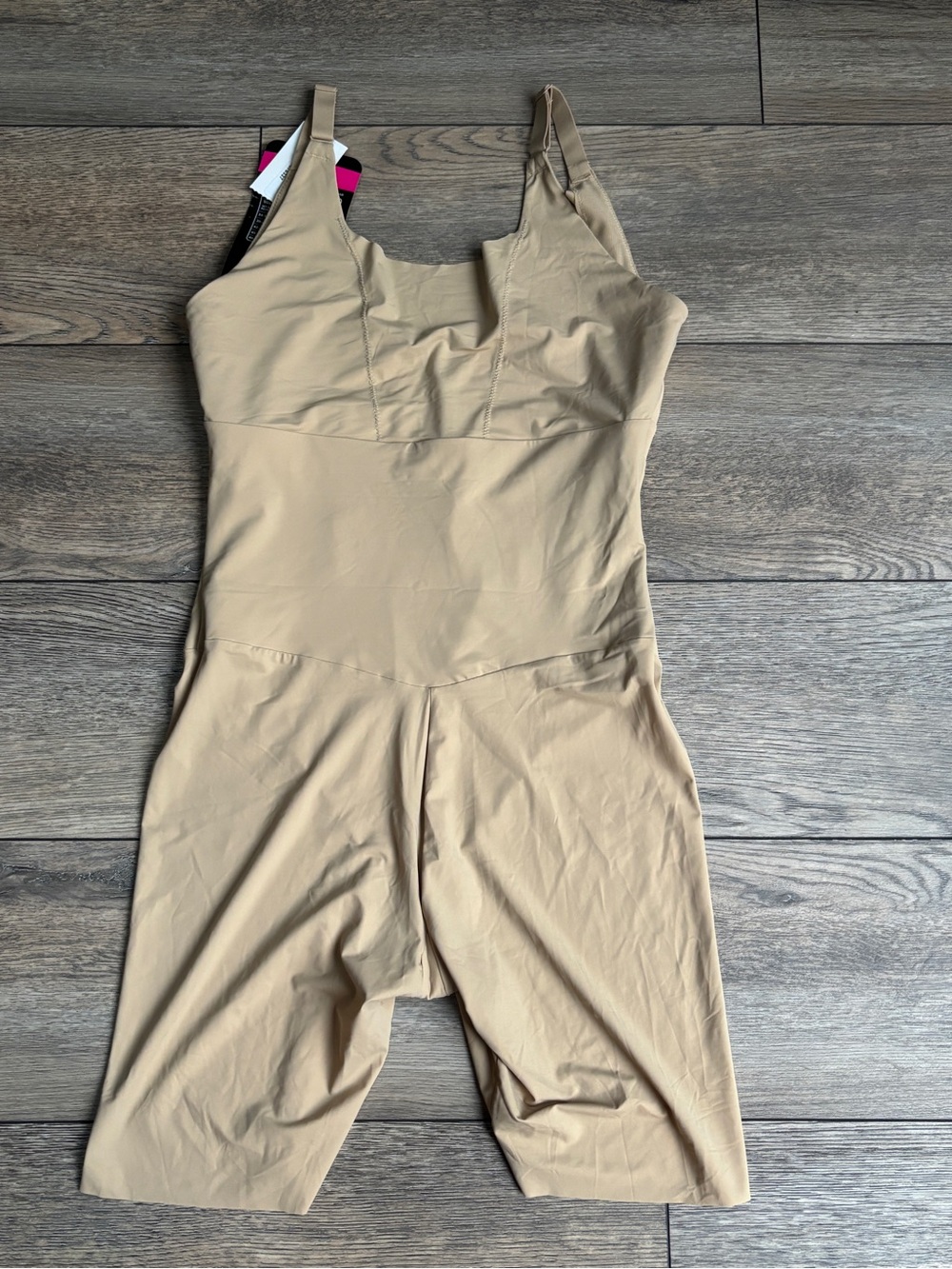 NWT Maidenform Wear Your Own Bra Shapewear Bodysuit Singlet Beige Nude Sz XL